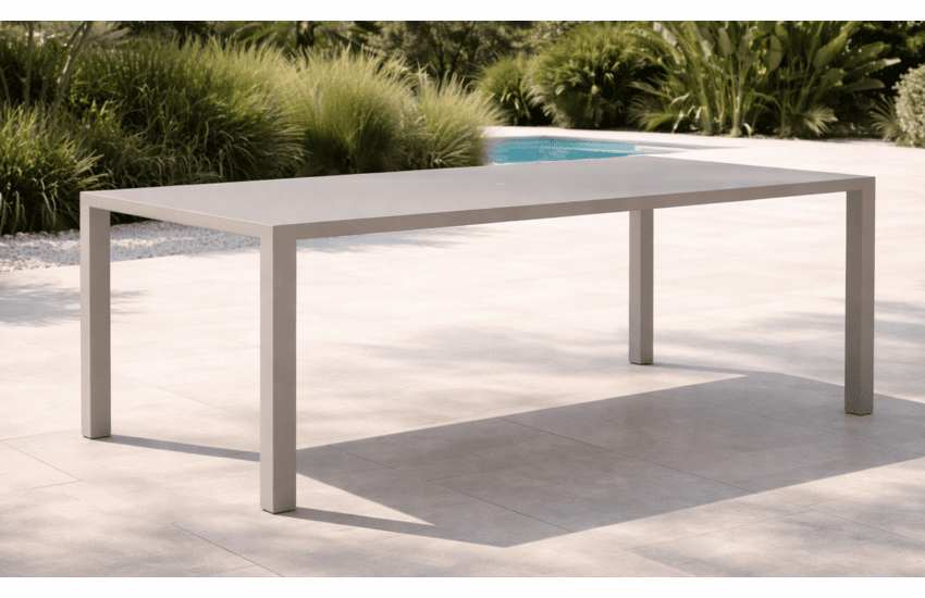 Lane Venture Contempo Aluminum 84" Long Rectangular Dining Table