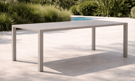 Lane Venture Contempo Aluminum 84" Long Rectangular Dining Table