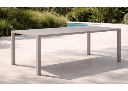 Lane Venture Contempo Aluminum 84" Long Rectangular Dining Table