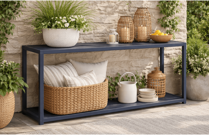 Lane Venture Contempo Aluminum Console Table