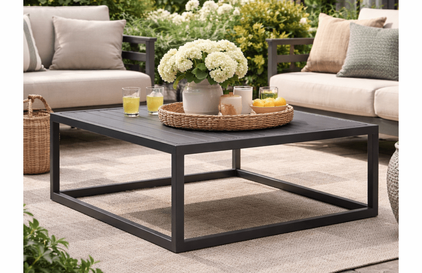 Lane Venture Contempo Aluminum Square Cocktail Table