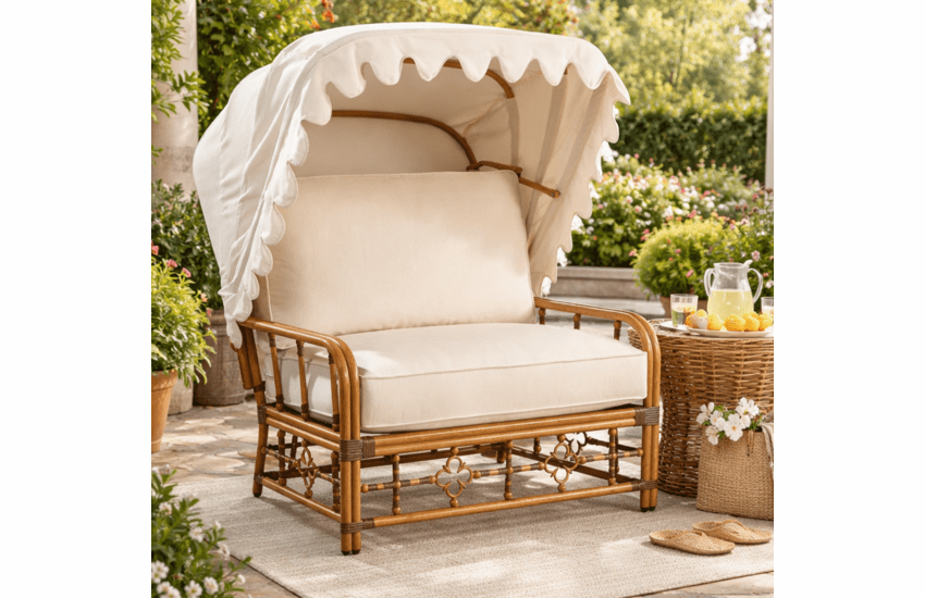 Lane Venture Mimi by Celerie Kemble Cuddle Chair With Canopy
