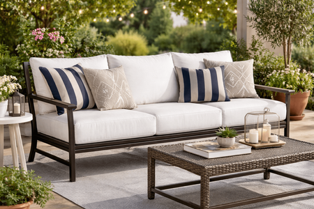 Lane Venture Montana Aluminum Modern Low Back Sofa