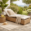 Lane Venture Moorings Adjustable Chaise Lounge- with vesper sky fabric