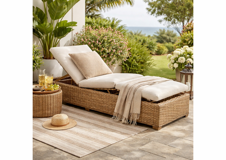 Lane Venture Moorings Adjustable Chaise Lounge- with vesper sky fabric