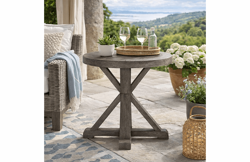 Lane Venture Mystic Harbor Round Accent Table
