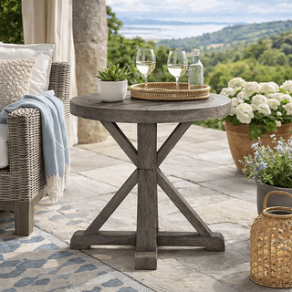 Lane Venture Mystic Harbor Round Accent Table