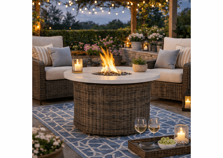 Lane Venture Oasis 42" Round Gas Fire Pit