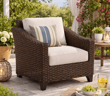 Lane Venture Requisite Wicker Lounge Chair-Shown in Macchiato