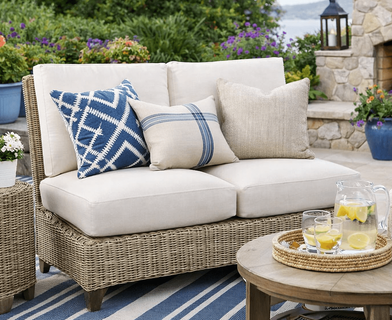 Lane Venture Requisite Wicker Armless Loveseat