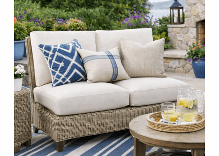 Lane Venture Requisite Wicker Armless Loveseat