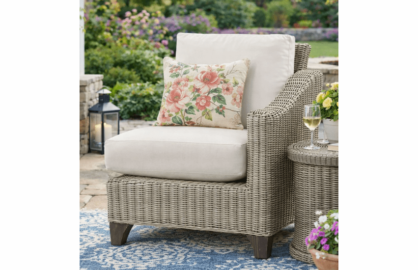 Lane Venture Requisite Wicker Right Facing Arm Chair