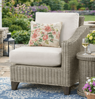 Lane Venture Requisite Wicker Right Facing Arm Chair