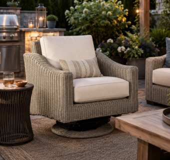 Lane Venture Requisite Wicker Swivel Glider