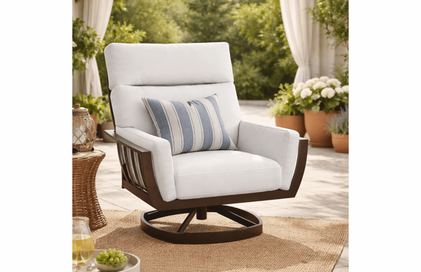 Lane Venture Smith Lake Aluminum Luxe Swivel Rocker