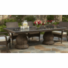 Lane Venture South Hampton 96" Long Glass Top Dining Table