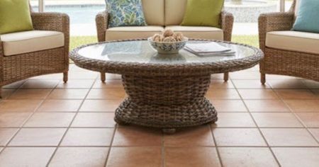 Lane Venture South Hampton Glass Top Oval Coffee Table available in both finishes 