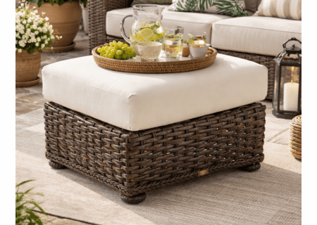 Lane Venture South Hampton Ottoman Sandalwood  finish only