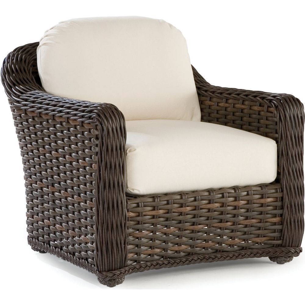 Lane Venture South Hampton Outdoor Wicker Chair Vesper White Fabric...