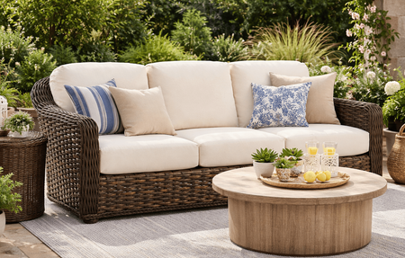 Lane Venture South Hampton Sofa available Sandalwood finish only  