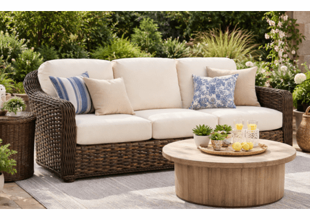 Lane Venture South Hampton Sofa available Sandalwood finish only  