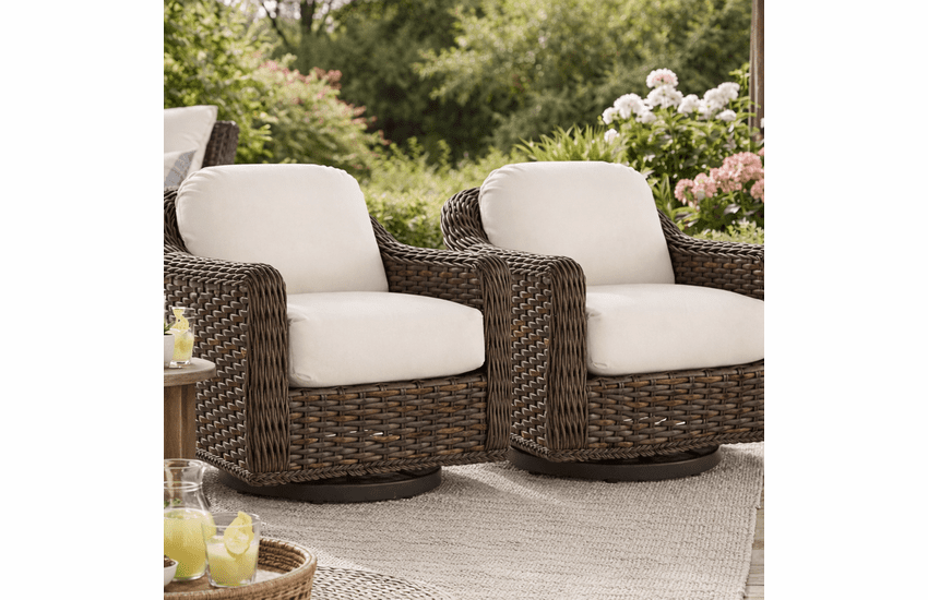 Lane Venture South Hampton Swivel Glider Sandalwood Finish (Set of 2)