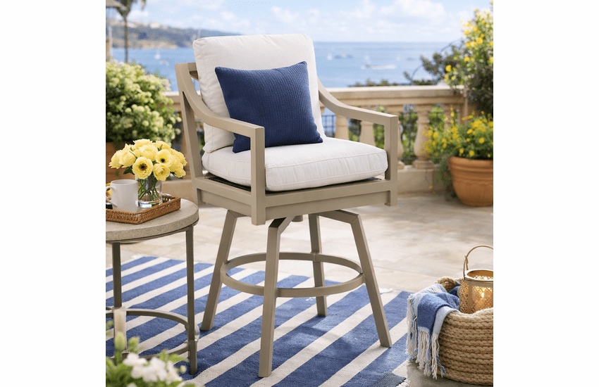 Lane Venture Susanna Aluminum Swivel Bar Stool
