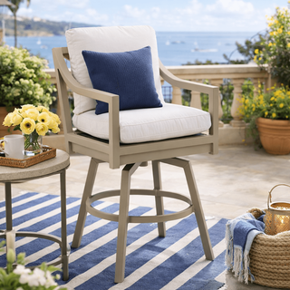 Lane Venture Susanna Aluminum Swivel Bar Stool