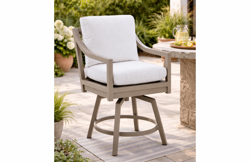 Lane Venture Susanna Aluminum Swivel Counter Stool