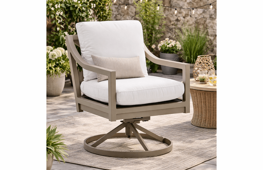 Lane Venture Susanna Aluminum Swivel Dining Chair