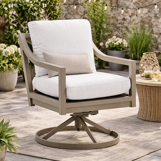 Lane Venture Susanna Aluminum Swivel Dining Chair