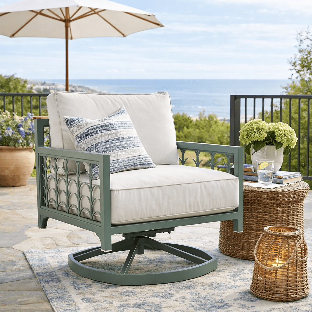 Lane Venture Tracery Aluminum Swivel Rocker Lounge Chair