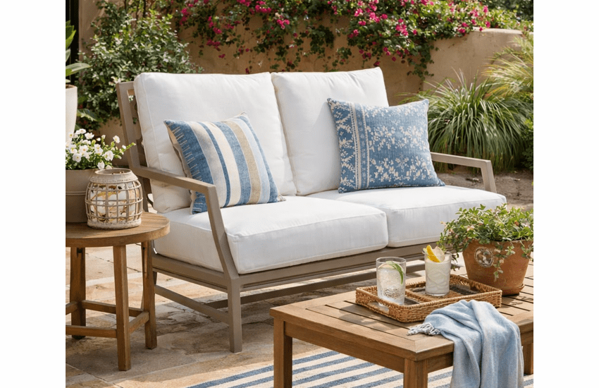 Lane Venture Willow Aluminum Loveseat