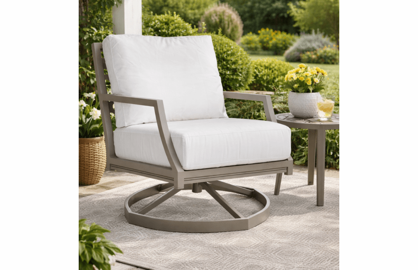 Lane Venture Willow Aluminum Modern Low Back Swivel Rocker