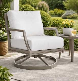 Lane Venture Willow Aluminum Modern Low Back Swivel Rocker