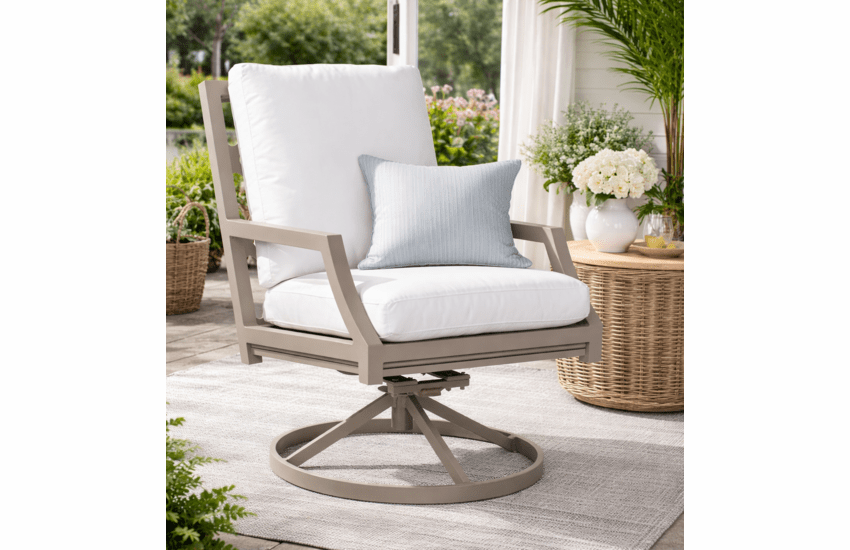 Lane Venture Willow Aluminum Swivel Dining Chair