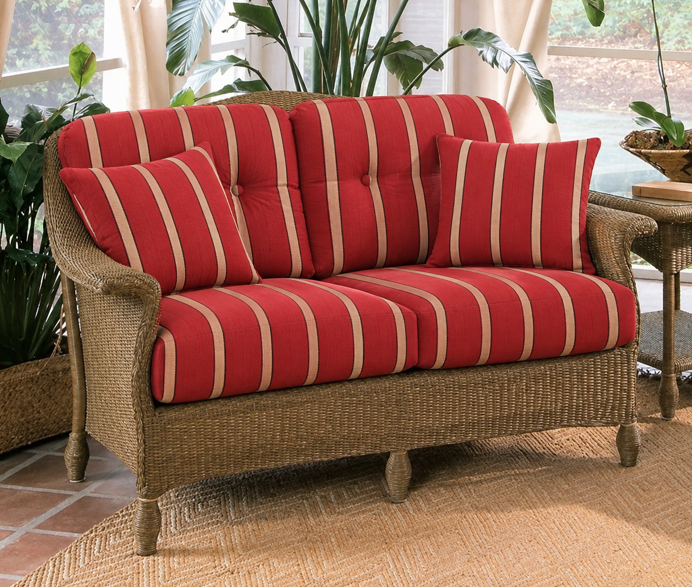 Lloyd Flanders Embassy Loveseat Replacement Cushions (4 Cushions)