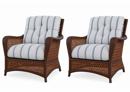 Lloyd Flanders Grand Traverse Quickship Replacement Cushions - (2 Chairs In Sunbrella Unwind Sky)