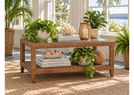 Braxton Culler Long Beach Wicker Coffee Table (Available in 30 Finish Choices)