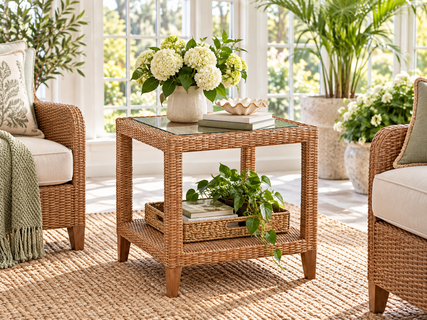 Braxton Culler Long Beach Wicker End Table (Available in 30 Finish Choices)