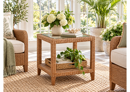 Braxton Culler Long Beach Wicker End Table (Available in 30 Finish Choices)