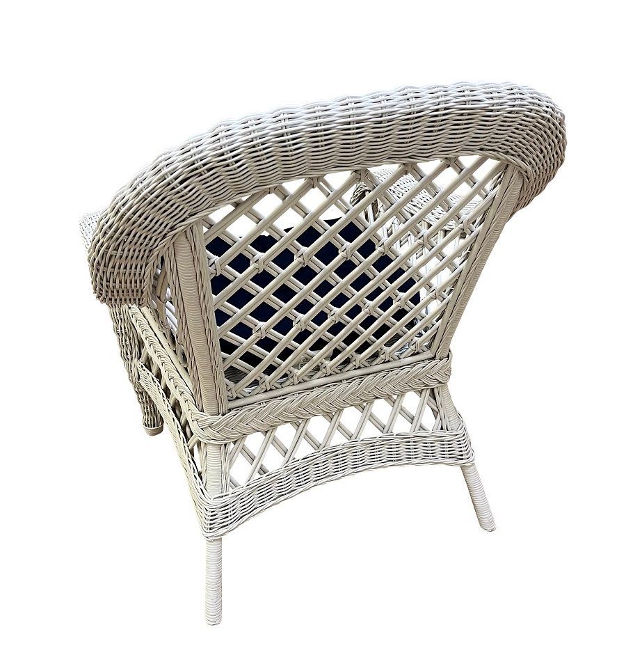 Madison White Wicker Set Of 4 For Front Porches And Indoor Areas