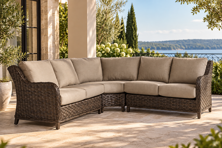 Marco Island Outdoor Wicker 3 Piece Sectional