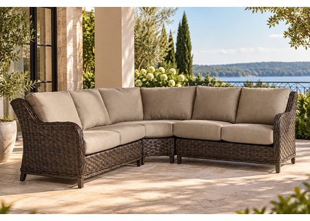 Marco Island Outdoor Wicker 3 Piece Sectional