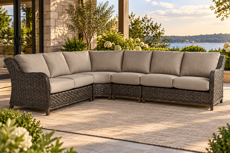 Marco Island Outdoor Wicker 4 Piece Sectional