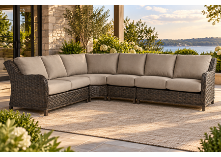 Marco Island Outdoor Wicker 4 Piece Sectional