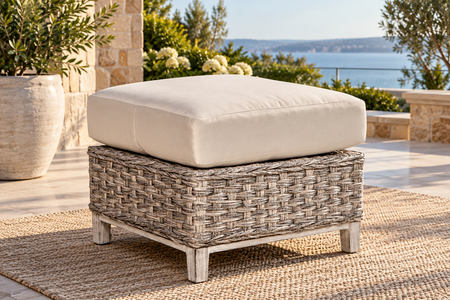 Marco Island Outdoor Wicker Ottoman
