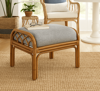 Braxton Culler Edgewater Rattan Ottoman