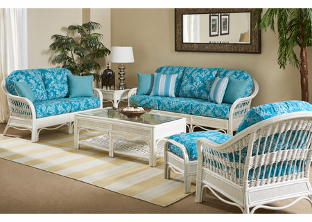 Nantucket Rattan Collection- Whitewash Finish