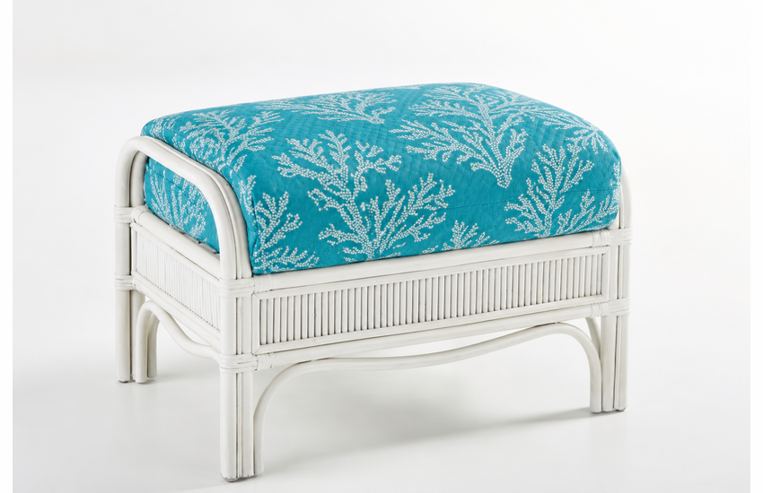 Nantucket Rattan Ottoman